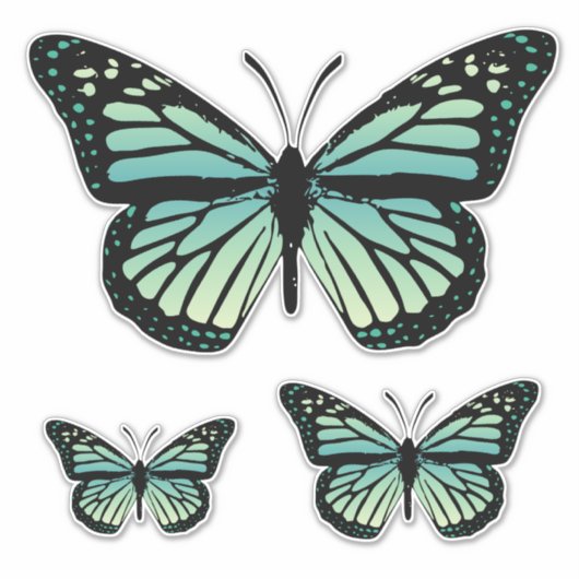 Sticker Papillon Turquoise turquoise (Devant)