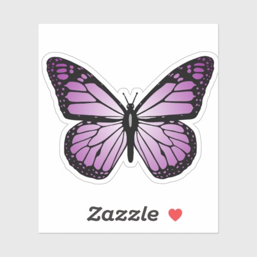 Sticker Papillon Violet (Feuille)