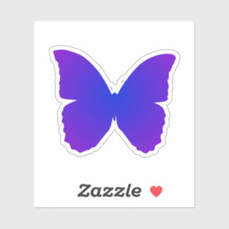 Sticker Papillon Violet et Bleu
