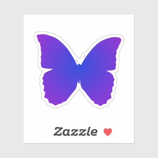 Sticker Papillon Violet et Bleu (Feuille)