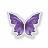 Sticker Papillon Violet Éthéré Die-Cut Esthétique (Devant)