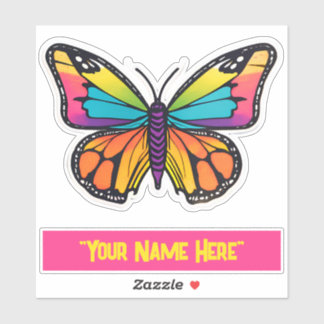 Sticker Papillon "Your Name Here"