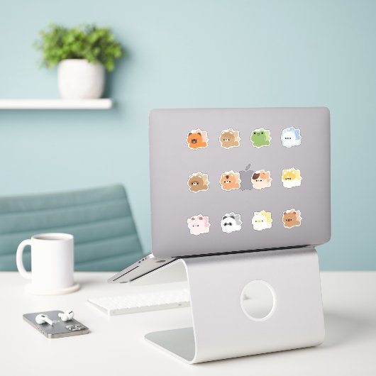 Sticker Papillons animaux fées (Ordinateur portable sur le bureau)