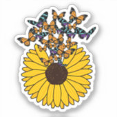 Sticker Papillons au tournesol (Recto)