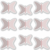 Sticker Papillons Boho Beige Rose (Devant)