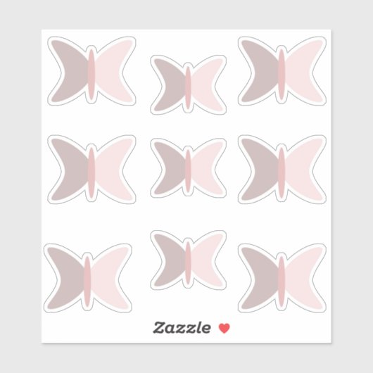 Sticker Papillons Boho Tons Roses (Feuille)