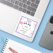 Sticker Papillons, Coeurs et Bows mignons Kitty (Ordinateur portable avec iPhone)