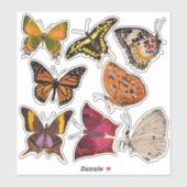 Sticker Papillons (feuille 2 Alphabet des papillons) (Feuille)