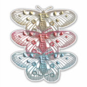 Sticker Papillons métalliques insecte Bug Art (Devant)