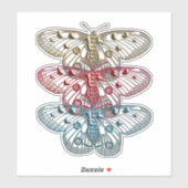 Sticker Papillons métalliques insecte Bug Art (Feuille)