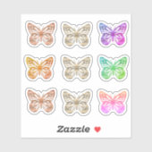 Sticker Papillons mignons (Feuille)