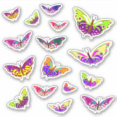 Sticker Papillons multicolores (Devant)