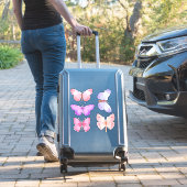 Sticker Papillons Rose Pâle Violet (Valise Insitu)