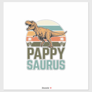 Sticker Pappysaurus Drôle Dinosaure Vintage Chemise Couche