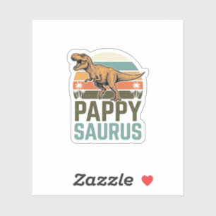 Sticker Pappysaurus Drôle Dinosaure Vintage Chemise Couche