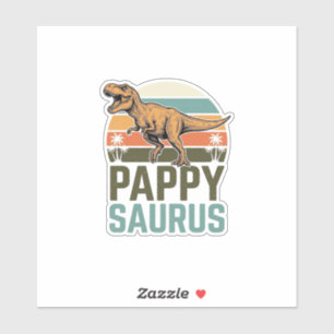 Sticker Pappysaurus Drôle Dinosaure Vintage Chemise Couche
