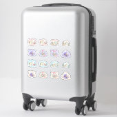 Sticker Pâques Bunnies Oiseaux Paniers Oeufs Mignons (Sur valise)