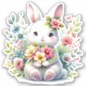 Sticker Pâques Bunny Springtime Vacances joyeuses Amusemen (Devant)