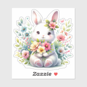 Sticker Pâques Bunny Springtime Vacances joyeuses Amusemen
