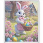 Sticker Pâques Bunny Springtime Vacances joyeuses Amusemen (Devant)