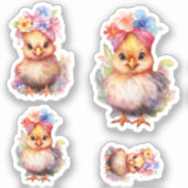 Sticker Pâques de poulet (Recto)