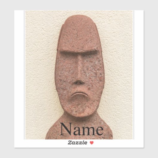 Sticker Pâques Île Moai Head Thunder Cove (Feuille)
