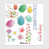 Sticker Pâques mignonnes (Feuille)