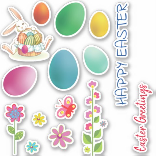 Sticker Pâques mignonnes (Devant)