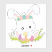 Sticker Pâques, Oeufs de Pâques, Mignonne Lapin, Lapin Bla (Feuille)