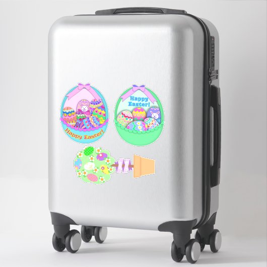 Sticker Pâques | Pâques Topiaire (Sur valise)