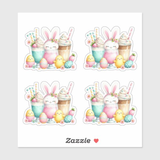 Sticker Pâques Traitements Poussins et Oeufs (Feuille)