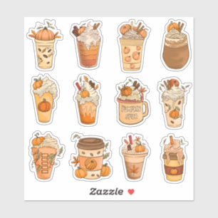 Sticker Paquet d'autocollants pour Latte au goût de citrou