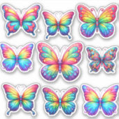 Sticker paquet de papillons arc-en-ciel (Devant)