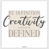 Sticker Par définition La créativité ne peut pas être défi (Feuille)