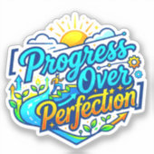 Sticker Par Enseignant Motivationnel | Progrès Plutôt que (Recto)