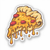 Sticker Par l'autocollant de pizza en tranches (Recto)