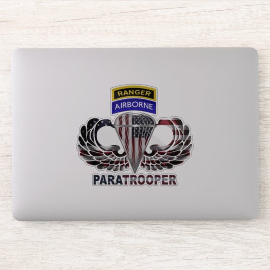 Sticker Parachutiste de Rangers aéroportés puissant (Ordinateur)