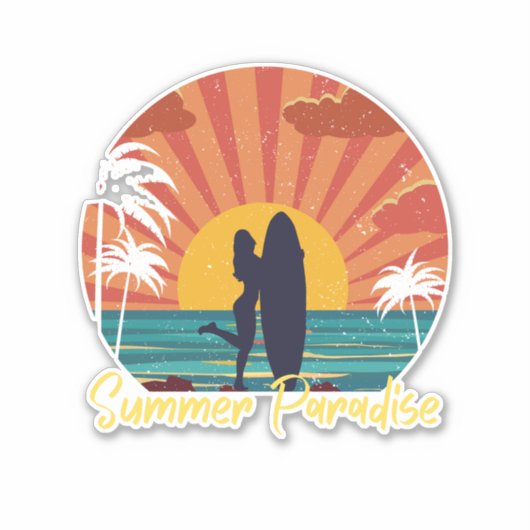 Sticker Paradis d'été (Devant)