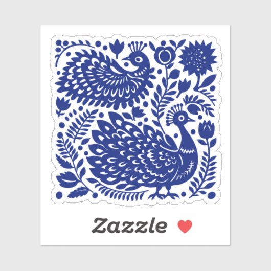 Sticker Paradis du paon (Feuille)