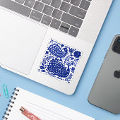 Sticker Paradis du paon (Ordinateur portable avec iPhone)