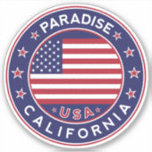 Sticker Paradise Californie, Paradis (Devant)