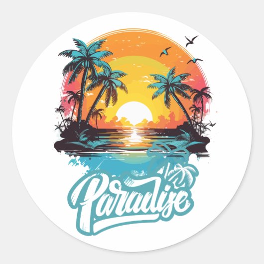 Sticker Paradise Hawaii (Devant)