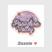 Sticker Paradise Valley, Arizona (Feuille)