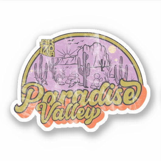 Sticker Paradise Valley, Arizona  (Devant)