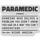 Sticker Parameic Noun Citation d'Humour de l'employé param (Devant)