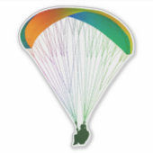Sticker Parapente sous l'aile arc en ciel (Devant)