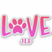 Sticker Paraphe Love Paw (Devant)