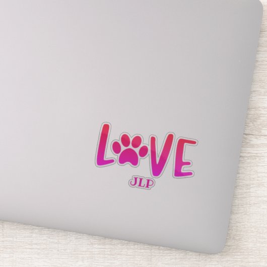 Sticker Paraphe Love Paw (Détail)