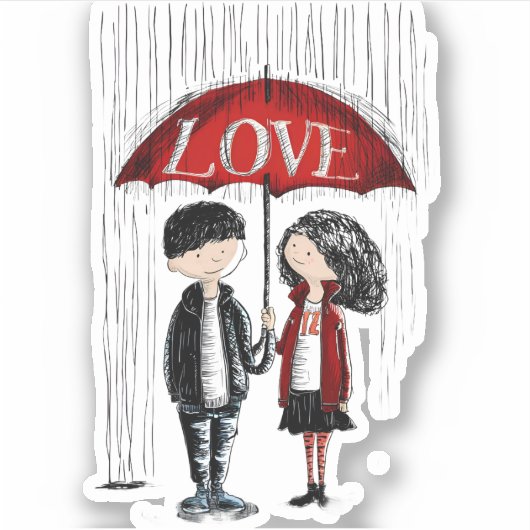 Sticker Parapluie d'affection (Devant)