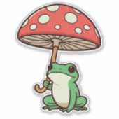 Sticker Parapluie de champignon de grenouille (Devant)